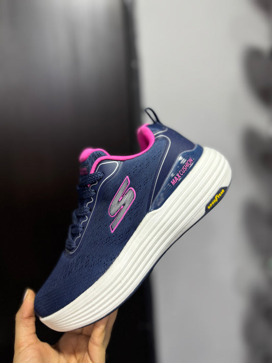 Skechers Max Cushioning – Navy / Pink – Goodyear® Outsole