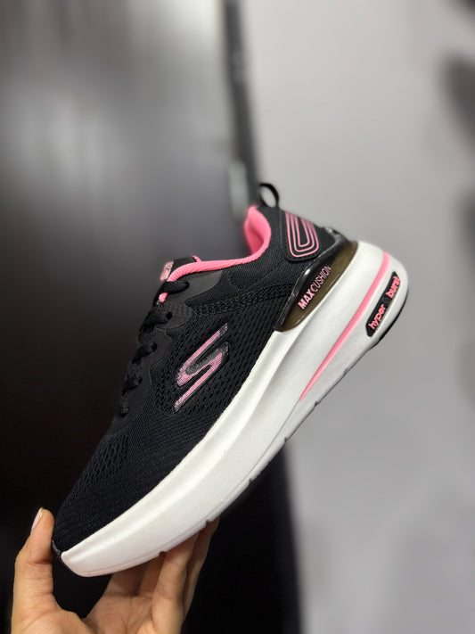 Skechers Max Cushioning – Hyper Burst – Black / Pink