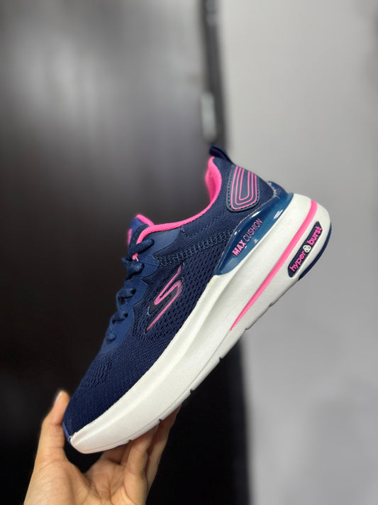 Skechers Max Cushioning – Hyper Burst – Navy / Pink