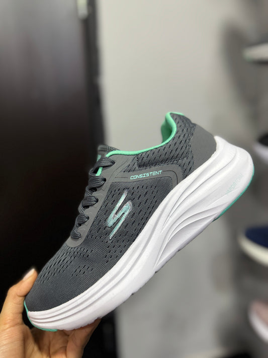SKECHERS CONSISTENT – GREY / MINT DAMA