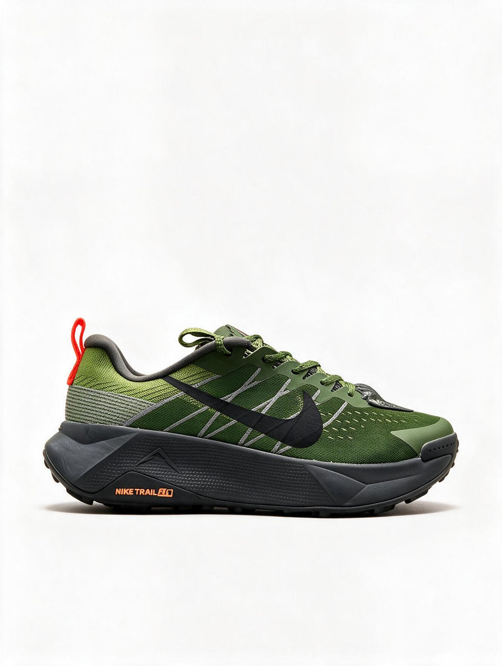 NIKE TRAIL VERDE SUELA NARANJA