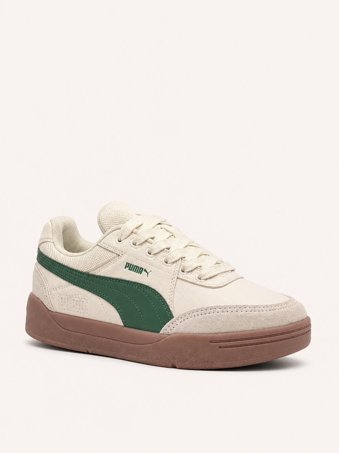 PUMA CALI SUEDE CREMA VERDE