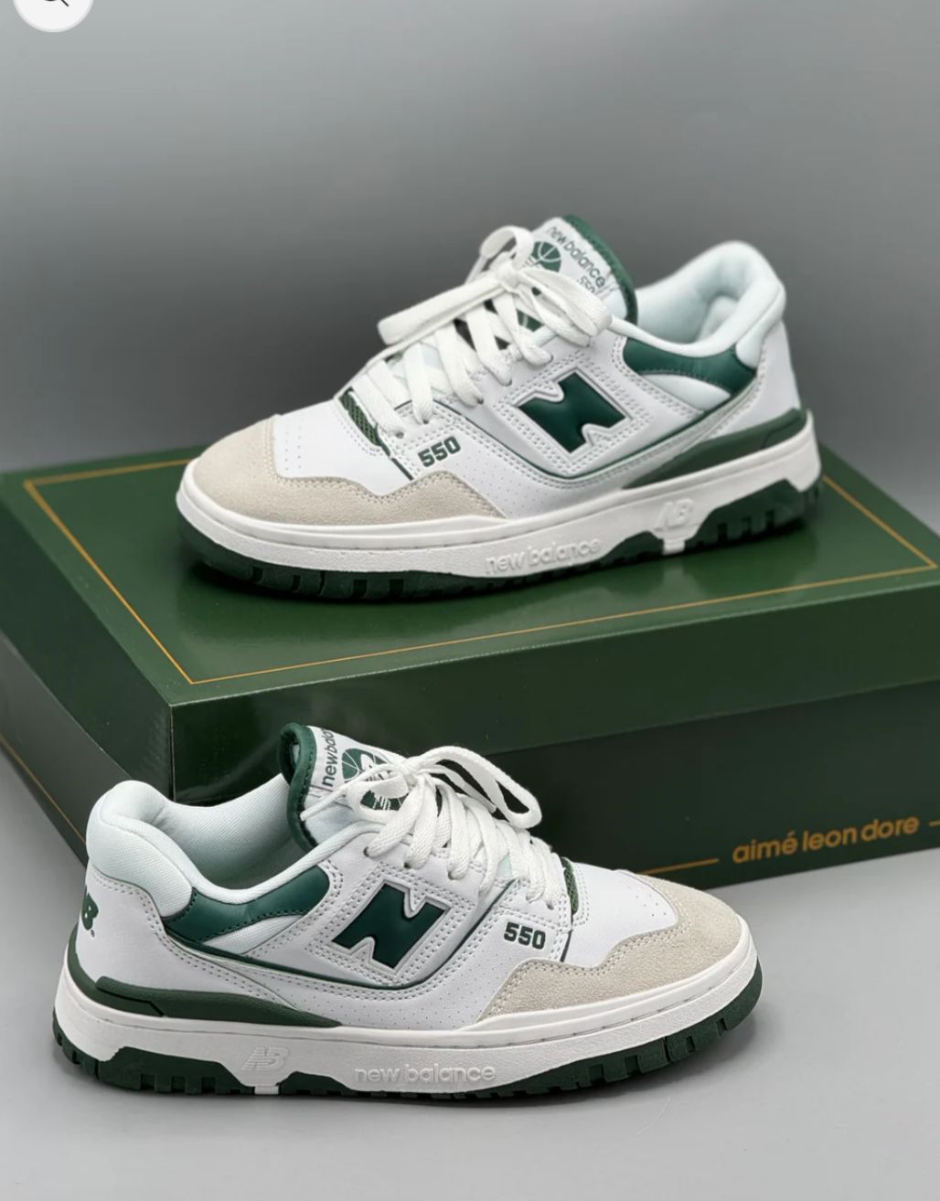 New Balance 550 Green White