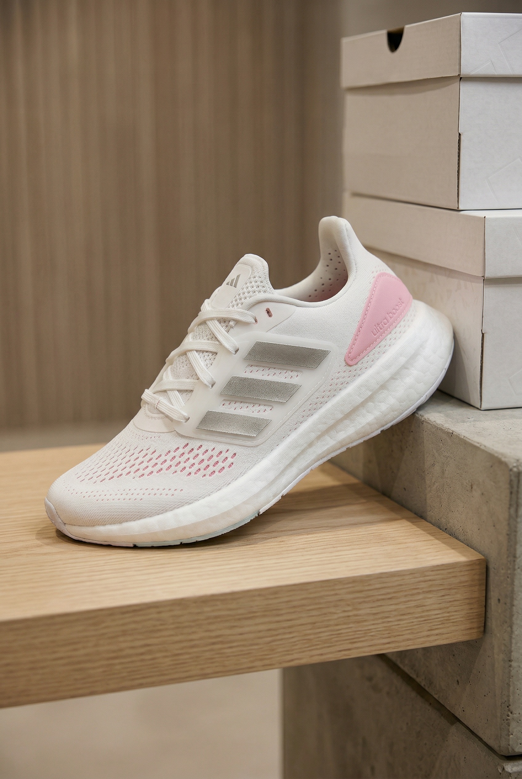 ADIDAS PUREBOOST BLANCA ROSA DAMA