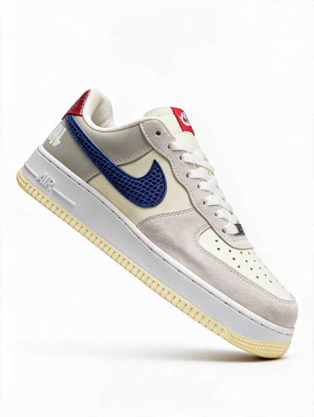 NIKE AIR FORCE 1 GRIS AZUL